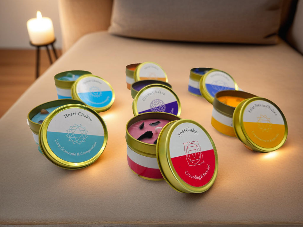 Chakra Candles Gift Set for Women and Men. with 7 Chakra Healing Crystal Bracelet – Aromatherapy Candles for Meditation, Yoga, Stress Relief & Spiritual Balance – Made with Natural Soy Wax